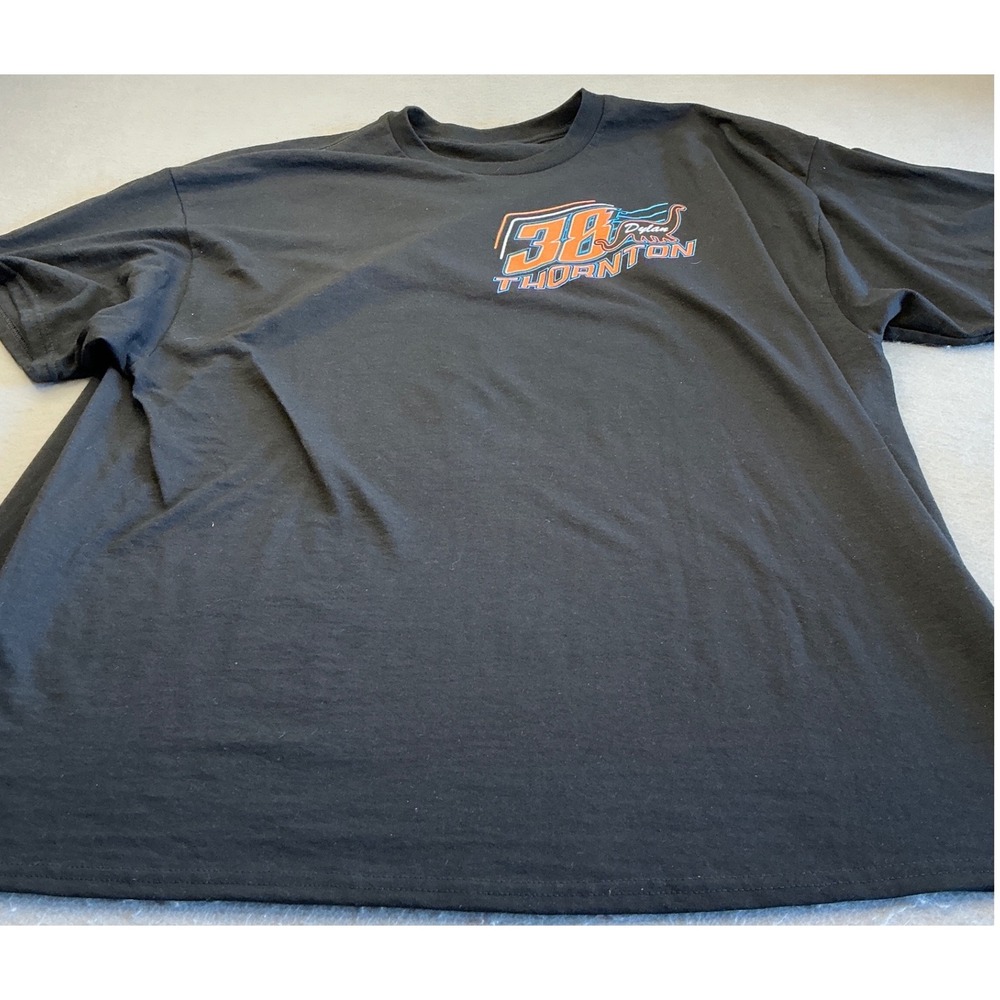 Dylan Thornton 38 Dirt Track Racing T-Shirt Black Size 3XL Gorpcore